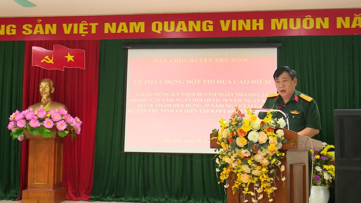 Ban CHQS huyện Phù Ninh phát động phong trào thi đua Chào mừng kỷ niệm 80 năm Ngày thành lập QĐND Việt Nam