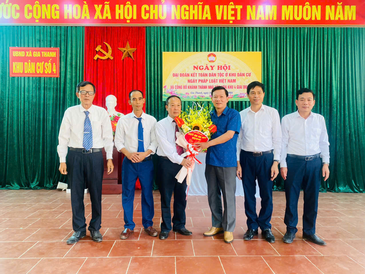 Khu 4, xã Gia Thanh tổ chức Ngày hội đại Đoàn kết toàn dân tộc và Ngày Pháp luật Việt Nam năm 2024