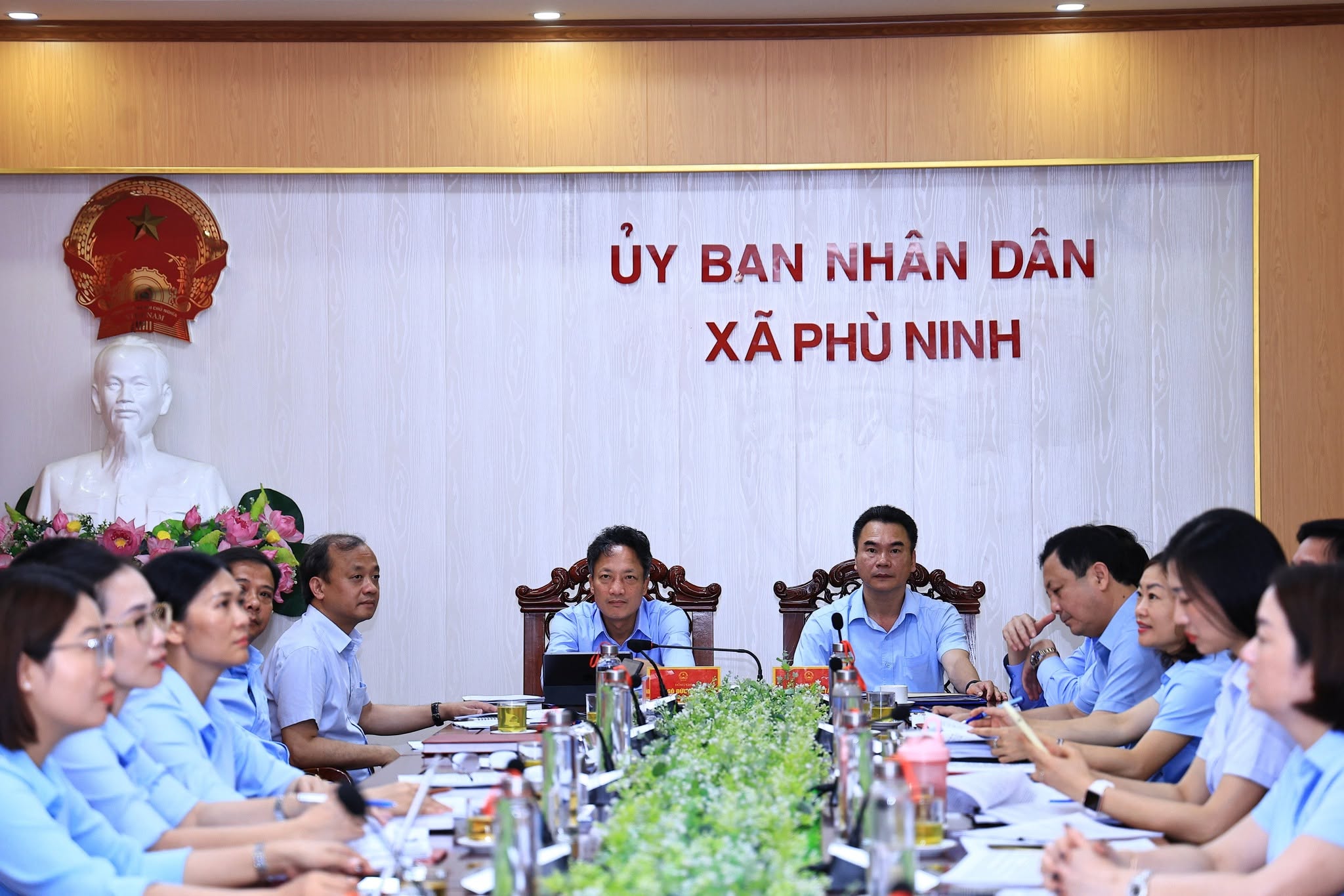 Xã Phù Ninh tham dự hội nghị trực tuyến triển khai Phương án tổng thể sắp xếp thôn, tổ dân phố trên địa bàn tỉnh Phú Thọ.