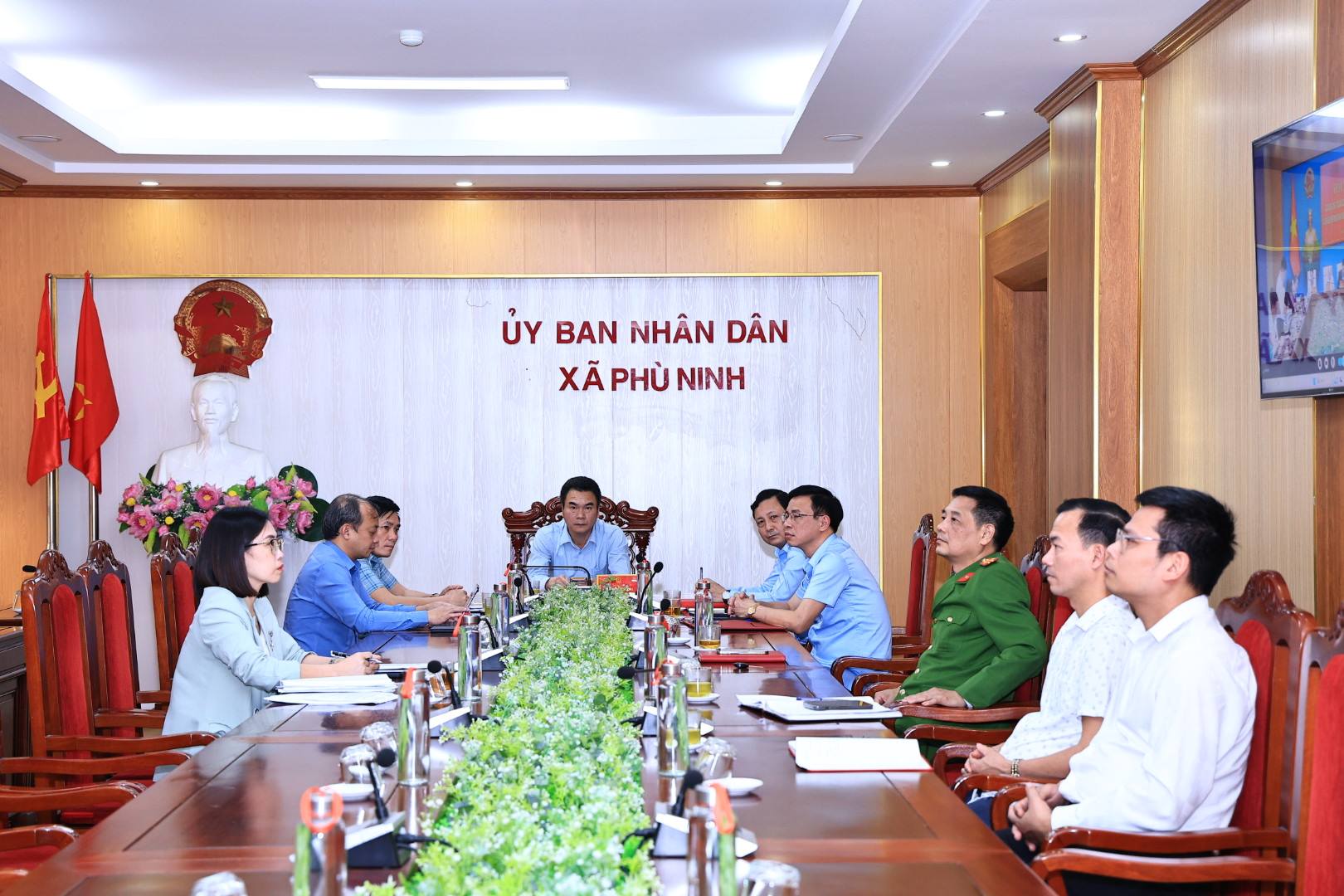 Xã Phù Ninh tham dự hội nghị trực tuyến Giao ban công tác bầu cử đại biểu Quốc hội khóa XVI và đại biểu HĐND các cấp nhiệm kỳ 2026-2031