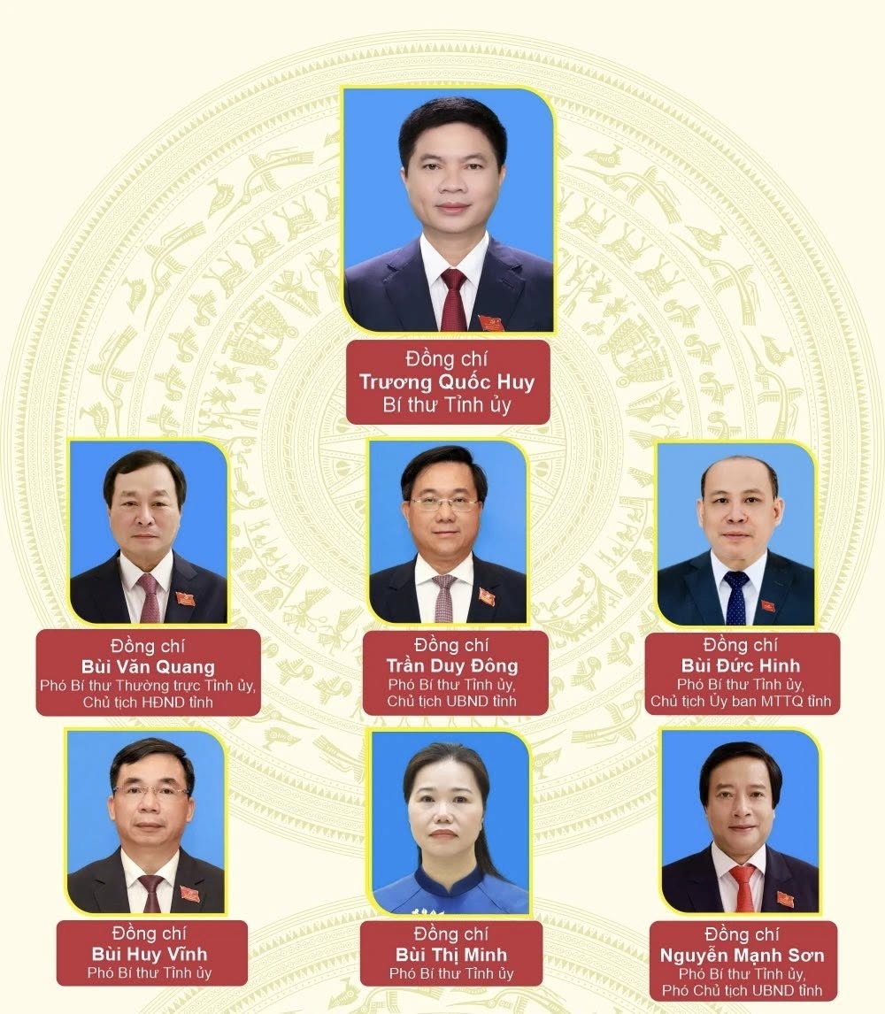 CHÂN DUNG 97 ĐỒNG CHÍ BCH ĐẢNG BỘ TỈNH PHÚ THỌ NHIỆM KỲ 2025- 2030