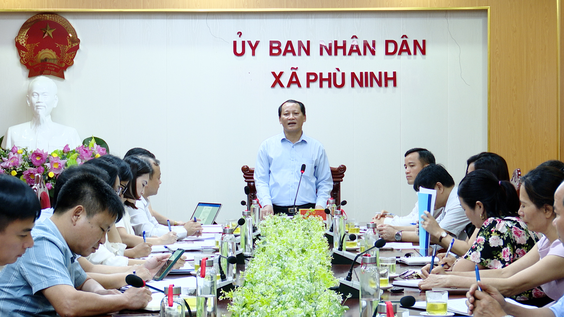 Đoàn công tác Sở Giáo dục và Đào tạo làm việc với xã Phù Ninh