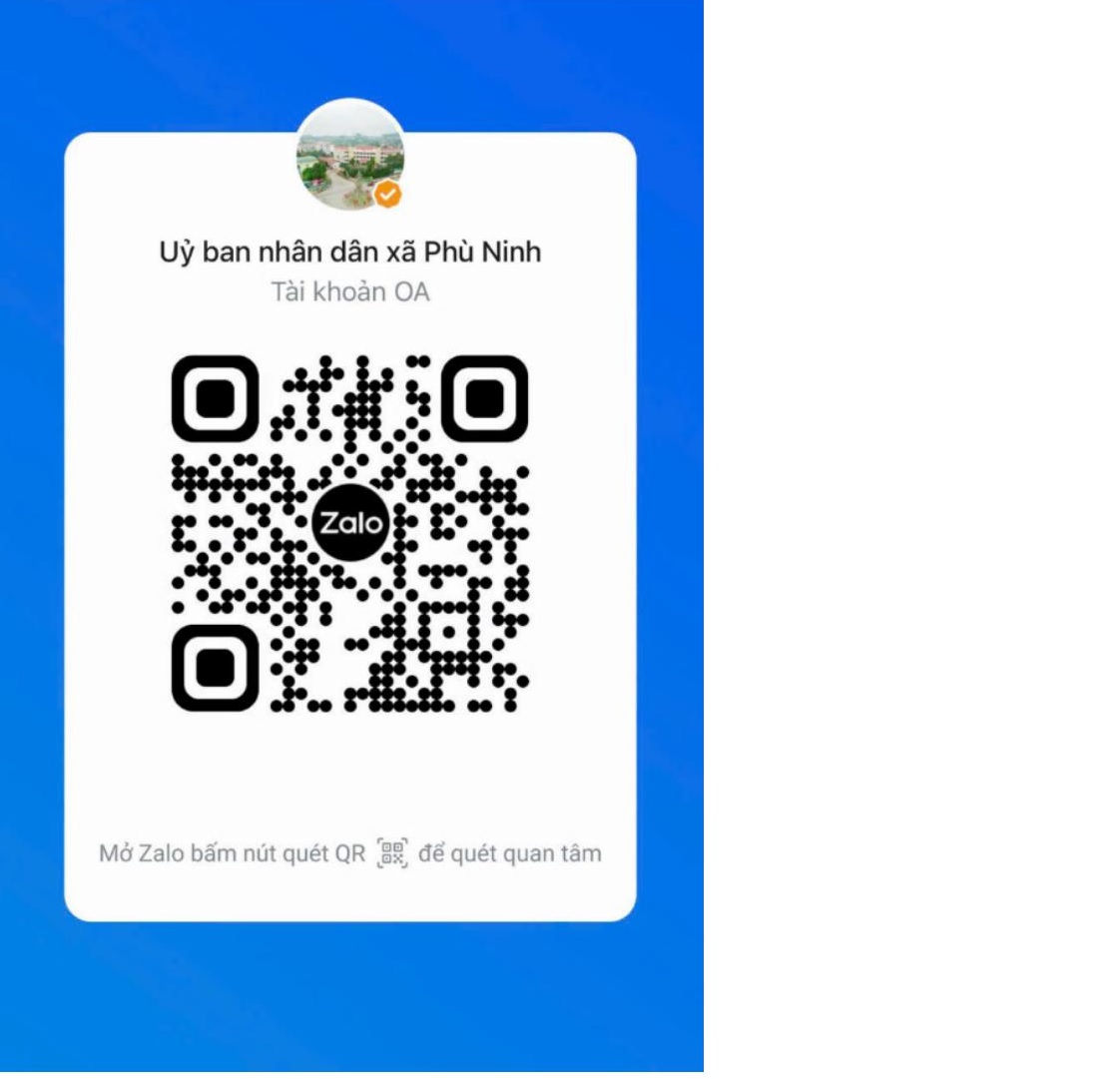 THÔNG BÁO Về việc sử dụng kênh thông tin chính thức của Uỷ ban nhân dân xã Phù Ninh trên mạng xã hội Zalo