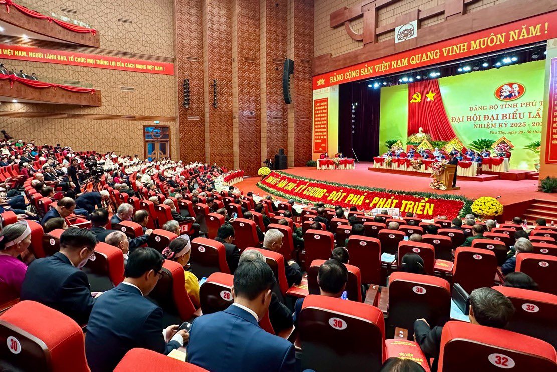 Đại hội đại biểu Đảng bộ tỉnh Phú Thọ lần thứ I, nhiệm kỳ 2025 - 2030 thành công tốt đẹp. 