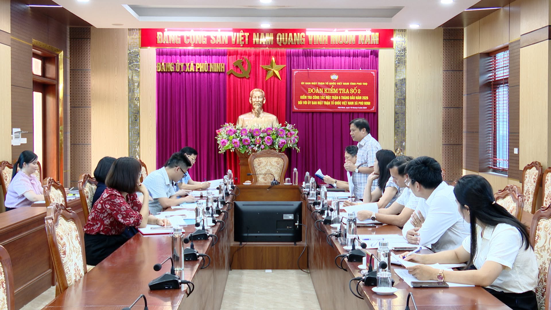 Đoàn kiểm tra số 2 của Ủy ban MTTQ tỉnh kiểm tra công tác Mặt trận 6 tháng đầu năm tại xã Phù Ninh