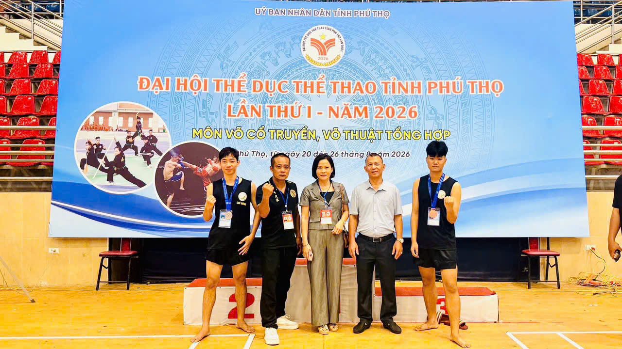 Xã Phù Ninh tham gia thi đấu môn võ thuật cổ truyền trong khuôn khổ Đại hội thể dục thể thao tỉnh Phú Thọ lần thứ I, năm 2026