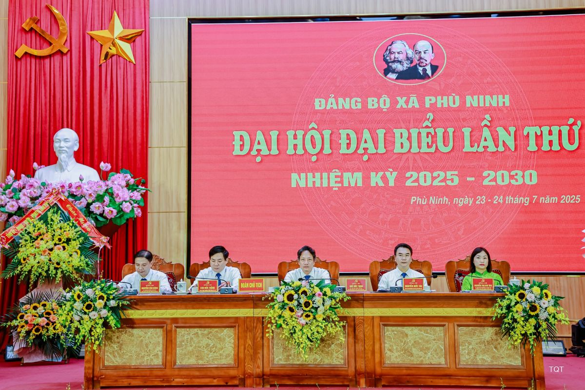  Đại hội Đại biểu Đảng bộ xã Phù Ninh lần thứ I, nhiệm kỳ 2025–2030 thành công tốt đẹp