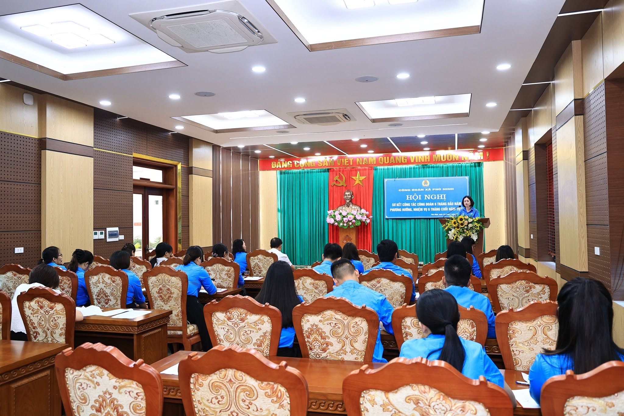 Công đoàn xã Phù Ninh tổ chức Hội nghị sơ kết công tác công tác công đoàn 6 tháng đầu năm; phương hướng, nhiệm vụ 6 tháng cuối năm 