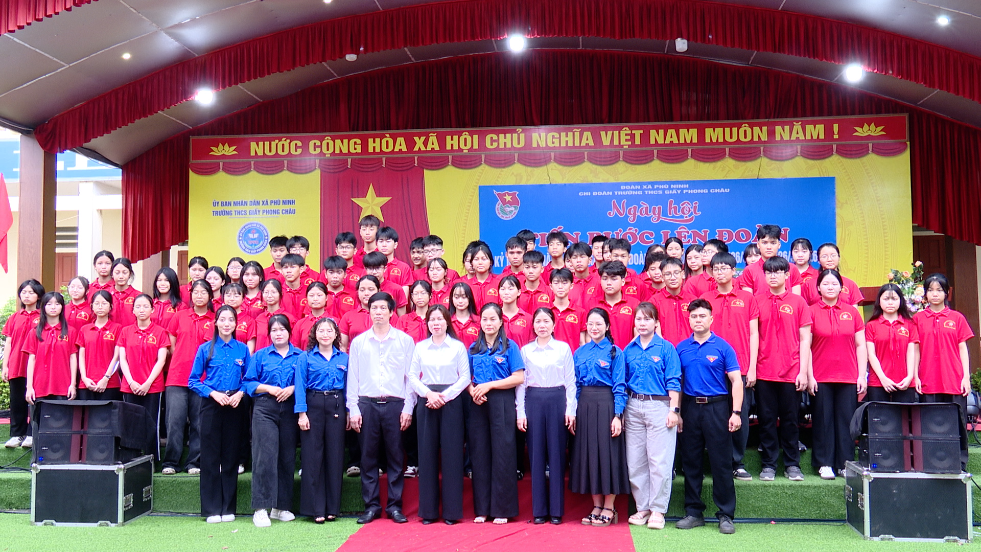 Ngày hội Tiến bước lên Đoàn, lan tỏa nhiệt huyết tuổi trẻ của trường THCS Giấy Phong Châu