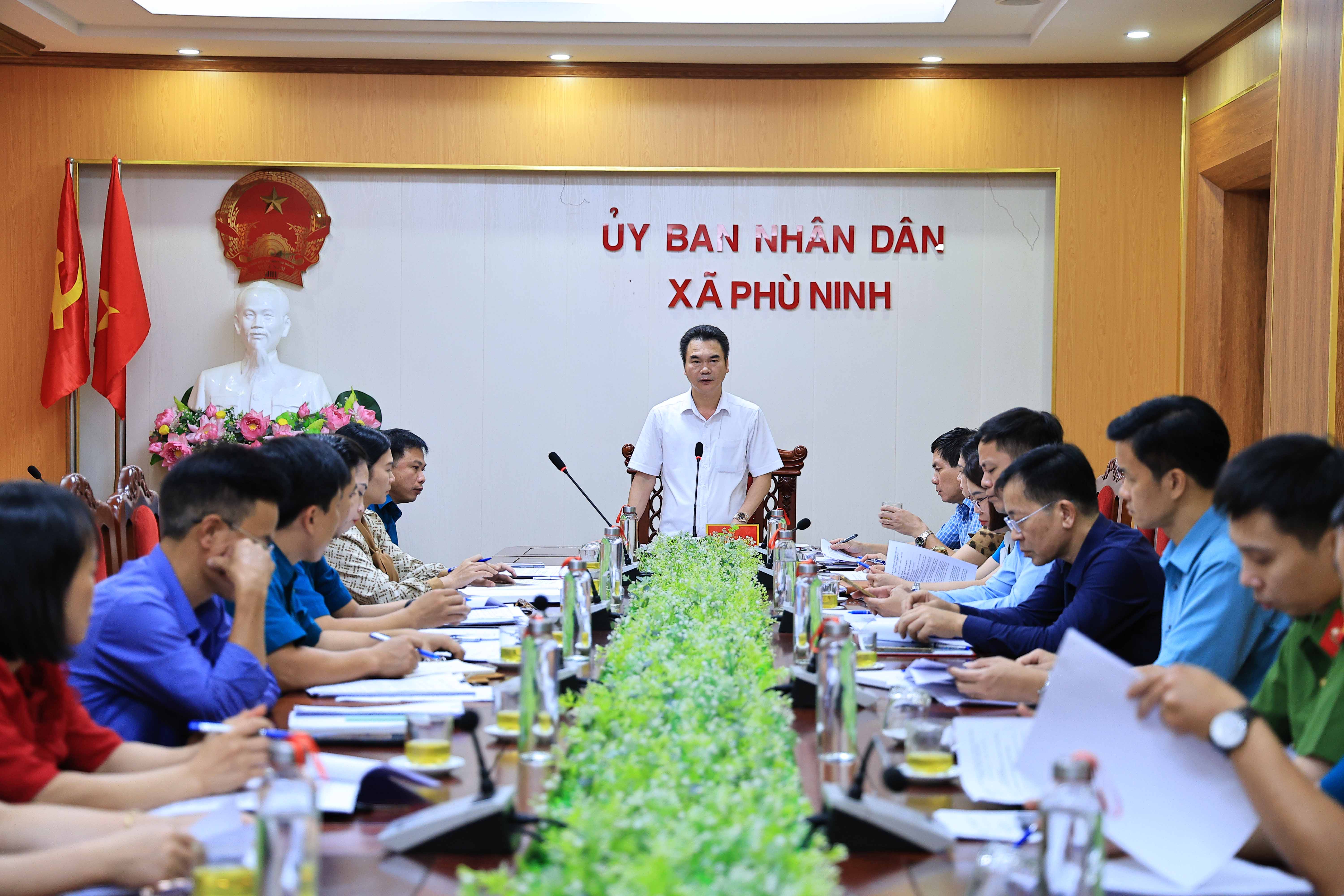 Xã Phù Ninh họp Hội đồng nghĩa vụ Quân sự triển khai công tác tuyển chọn và gọi công dân nhập ngũ năm 2026.